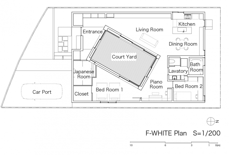 千叶县 F·WHITE 住宅·庭院设计的空间凝聚力-48