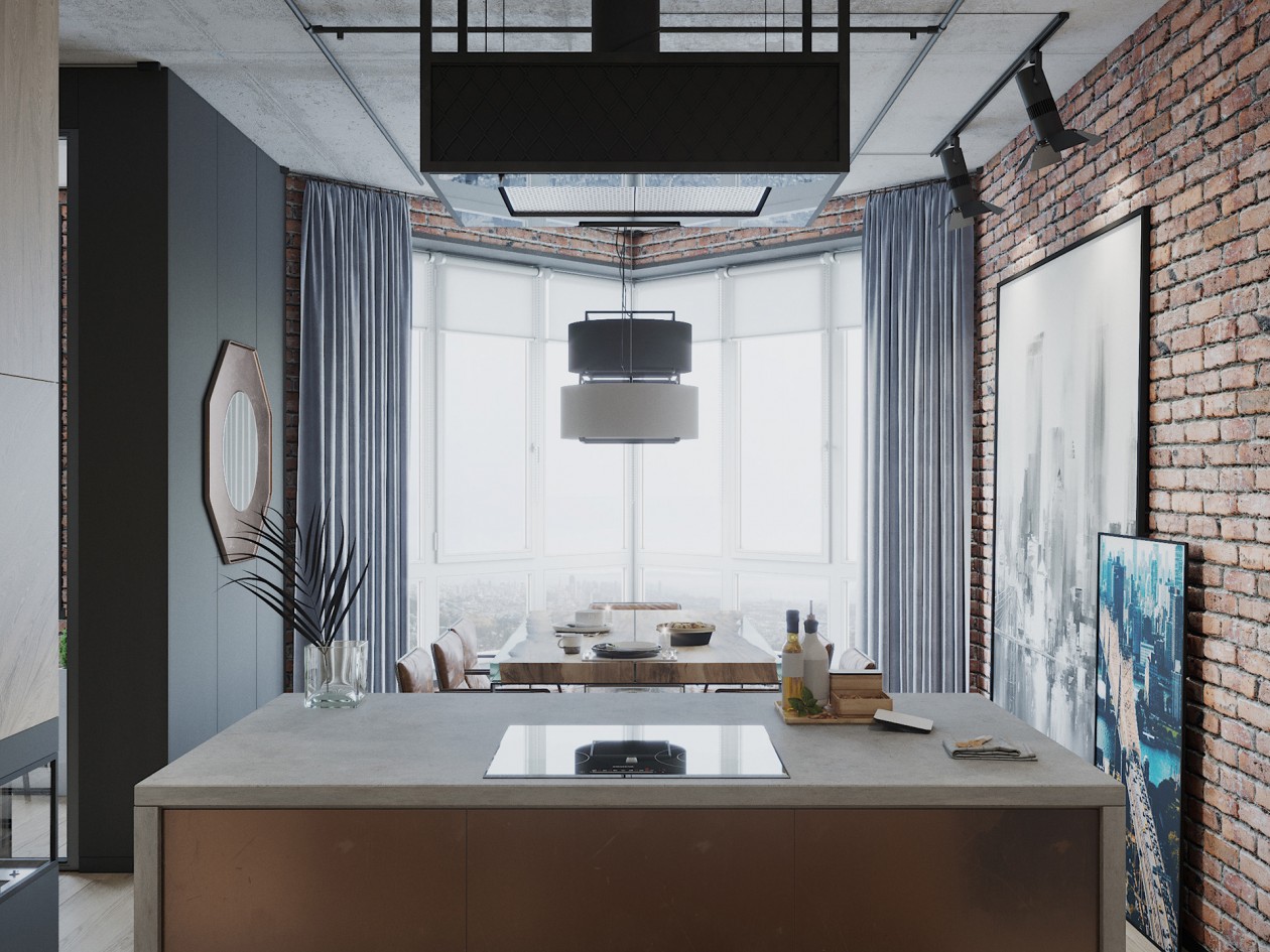 工业风小空间公寓-3