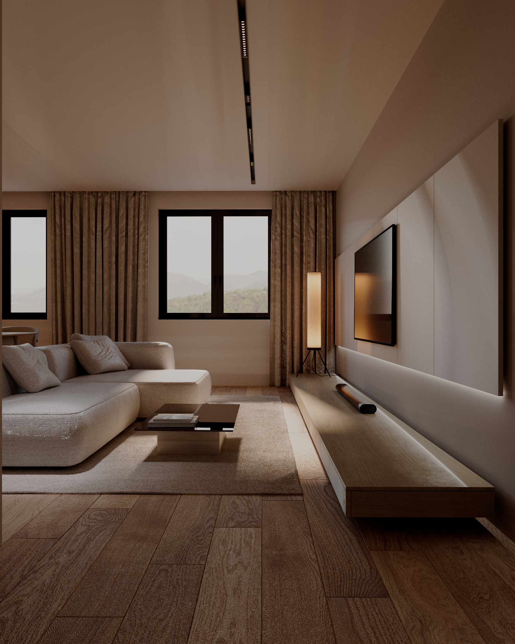 Tranquil Minimalism，Modern Apartment Interior-1