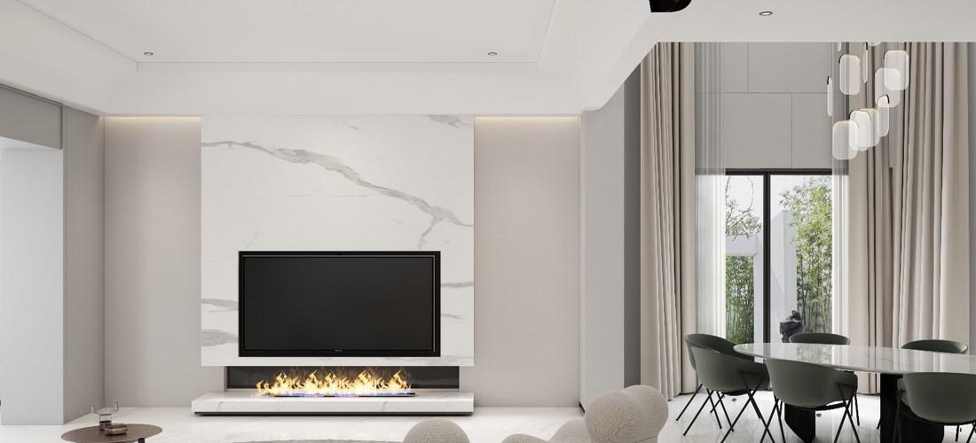 半山白色别墅 | 简约开放式设计的生活美学-8