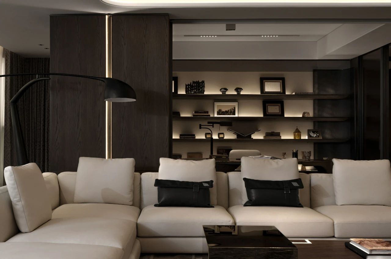 现代轻奢样板间丨璞辉设计-9