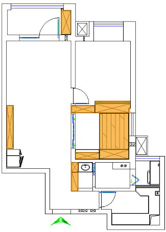 72 平米混搭小两居,复古又时髦的优雅之家-7