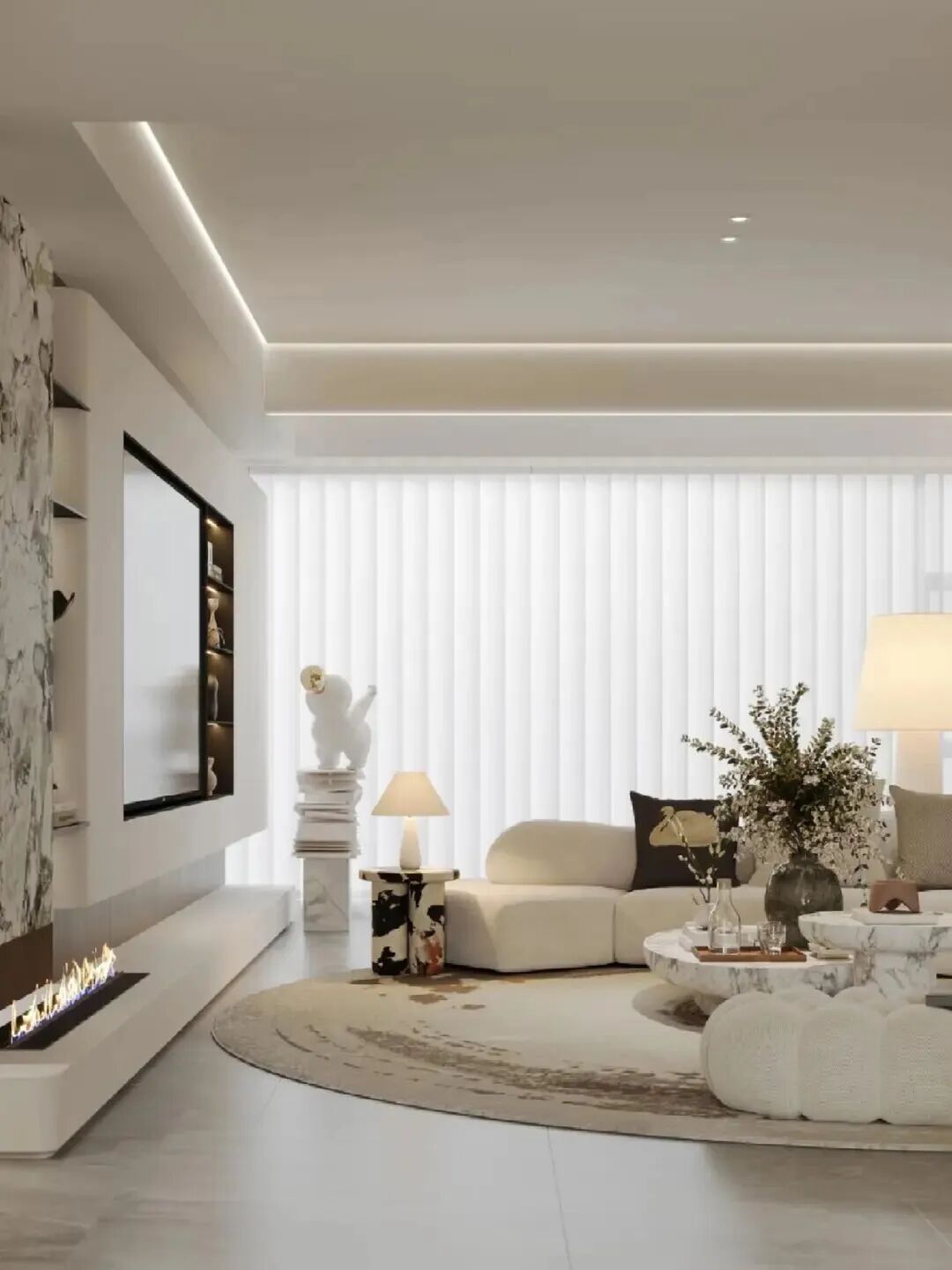 花弄影,月流辉,水晶宫殿五云飞——现代大平层-21