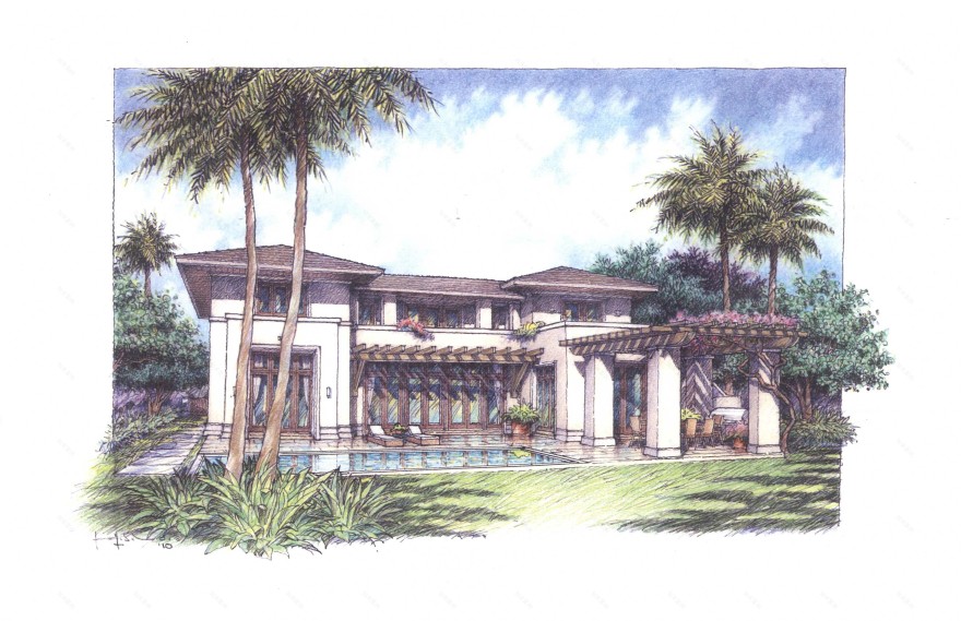 迈阿密海滩私人住宅——现代简约风格与自然元素的完美融合-6