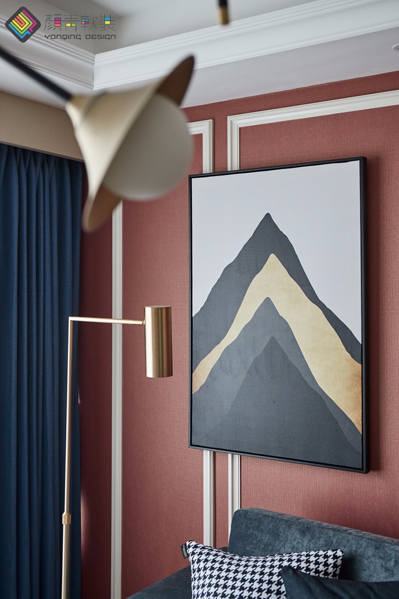 “色”非色——100m²现代美式混搭风住宅  辰佑-颜青软装-8