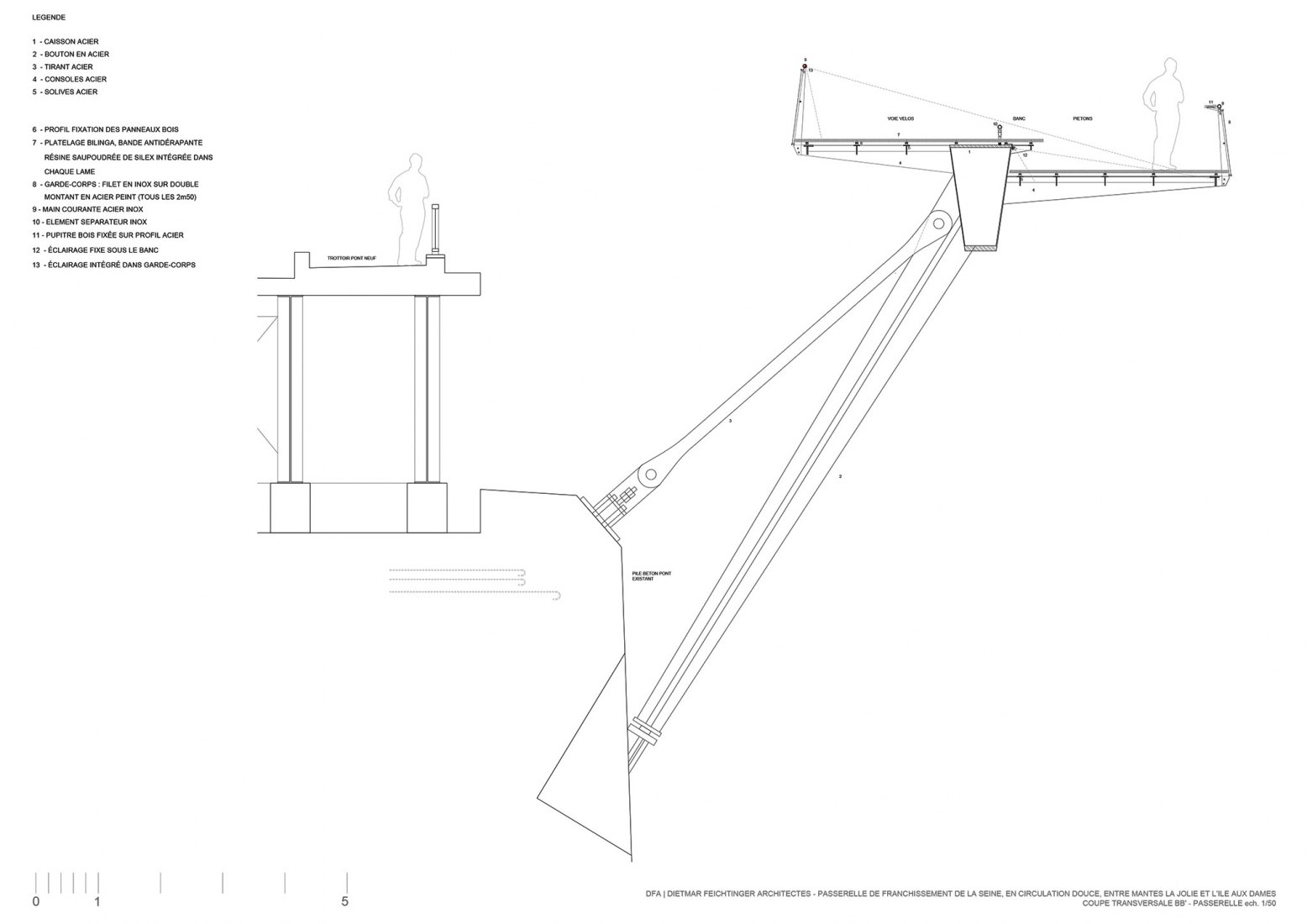 Dietmar Feichtinger塞纳河人行天桥丨法国丨Dietmar Feichtinger Architectes-42