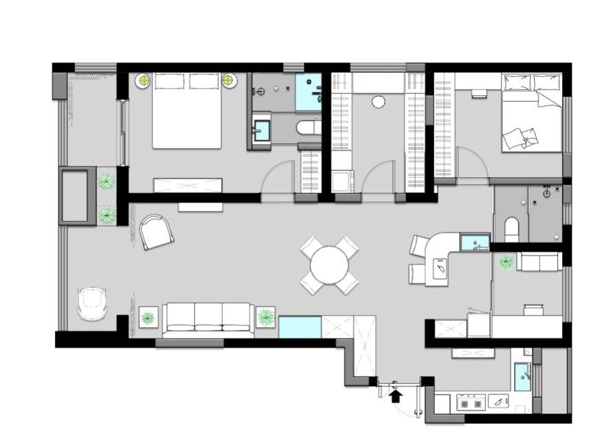 多彩之家 · 90 平米空间里的世界色彩之旅-5
