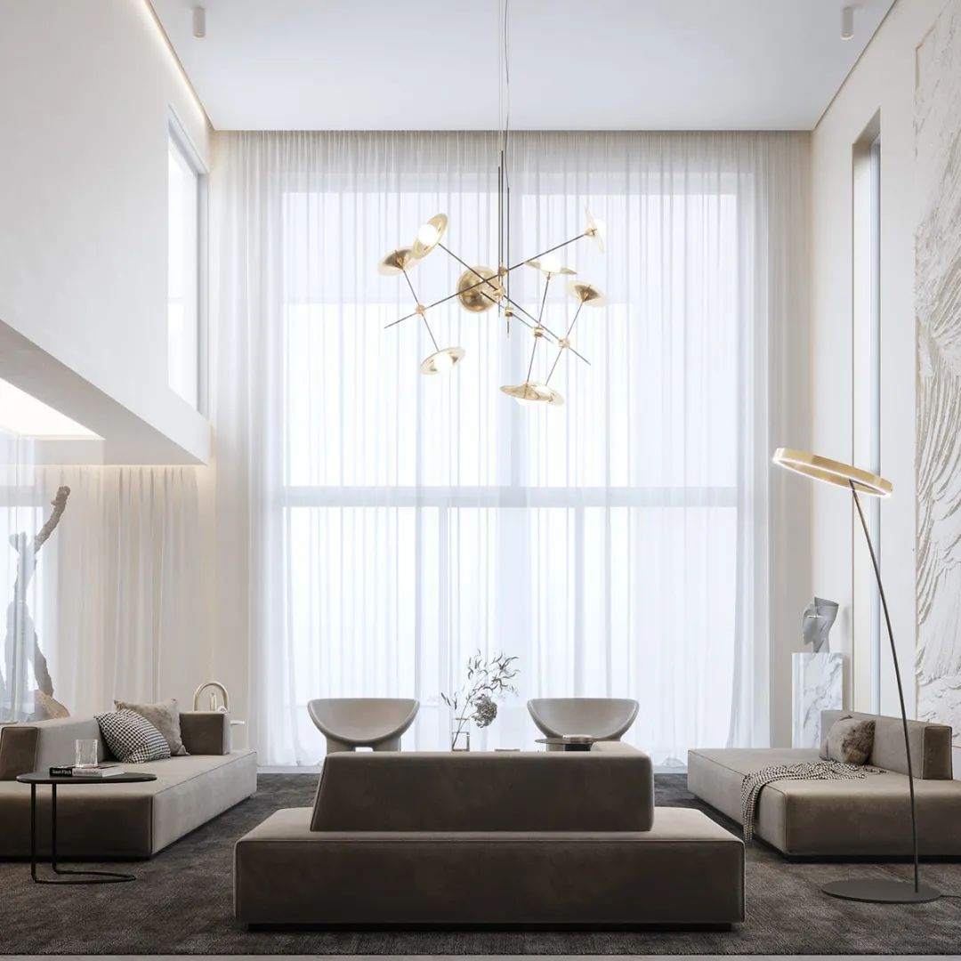 Interiors With Pockets Of Greenery And Modern Staircases-3