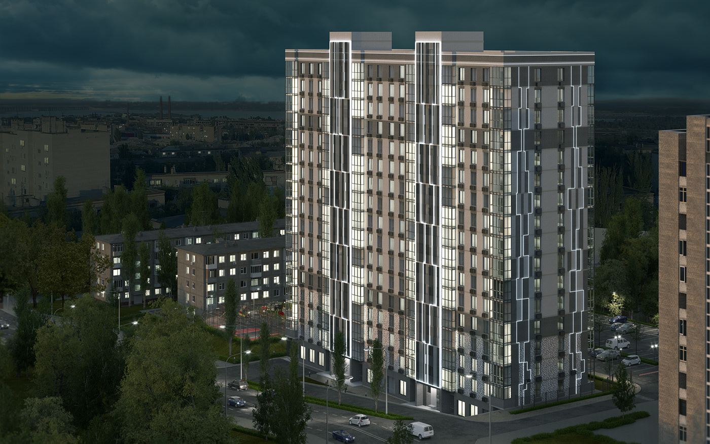 Anastasiya Gushchina丨公寓建筑丨Жилищный комплекс в г. Волгоград-1