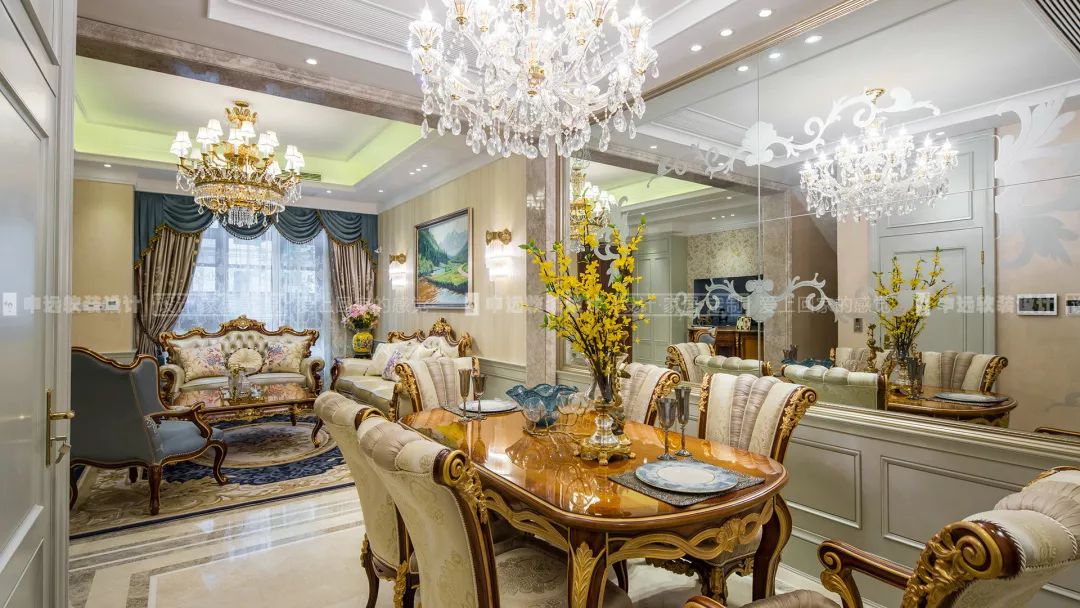 【申远软装百套实景案例】大华伊斐墅 300㎡ 法式-13