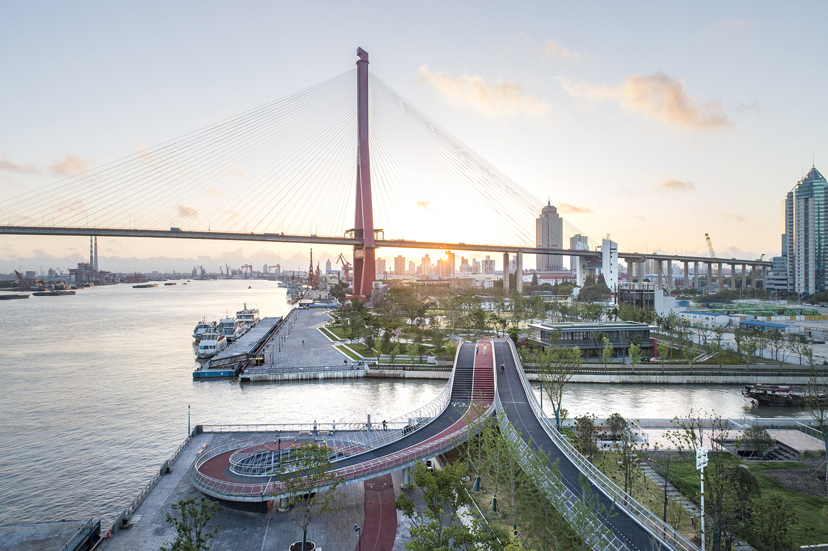 洋泾港步行桥,上海 / 刘宇扬建筑事务所-27