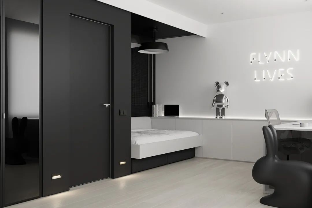 现代黑白色调 loft 公寓丨白俄罗斯明斯克丨Andrew & Darya Zhlobich-36