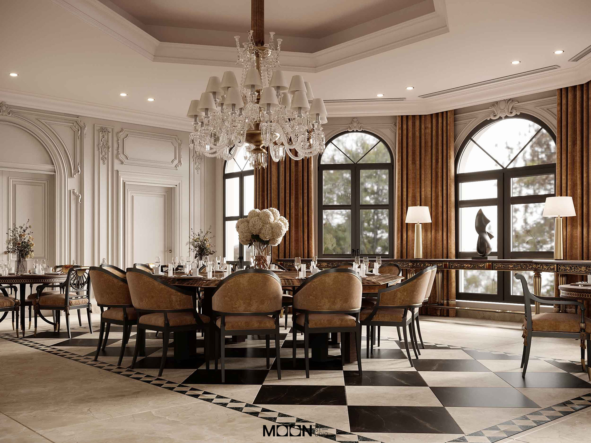 家装餐厅丨阿联酋迪拜丨Moon Studio-4