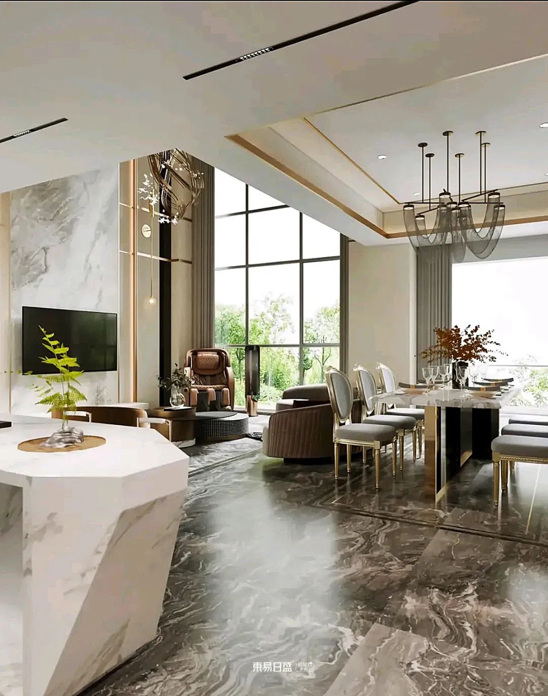 卡地亚蔚蓝阁 | 182㎡现代轻奢风格：又见卡地亚，不浪费这顶奢的生活地带-25