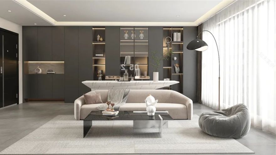 暗调现代风婚房设计丨袁驰-1