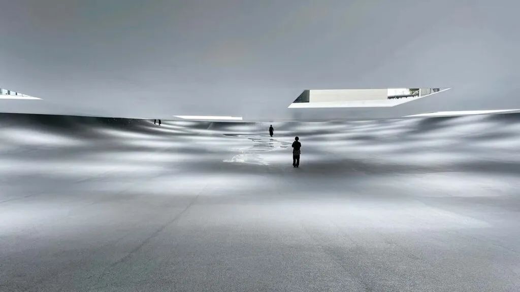 日本“最空白”建筑！无墙无柱无固定用途，59扇天窗让雨水阳光随意进出！网友：躺着发呆都变浪漫了-66