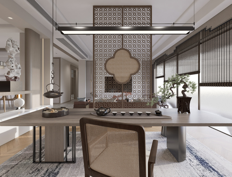 现代新中式禅意空间的极简美学-6