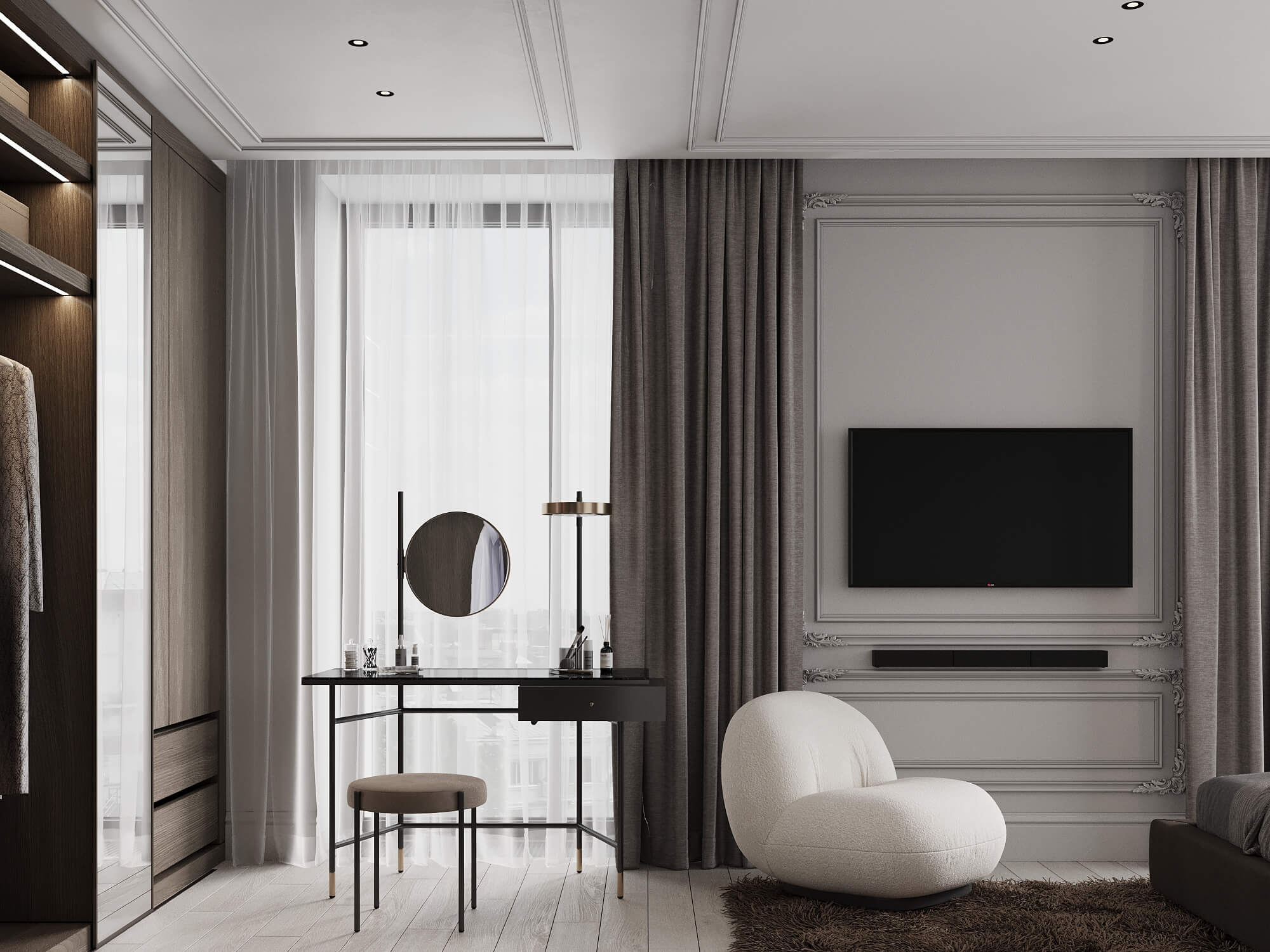 90㎡高级灰色系公寓设计 至素至简，气质非凡！-17