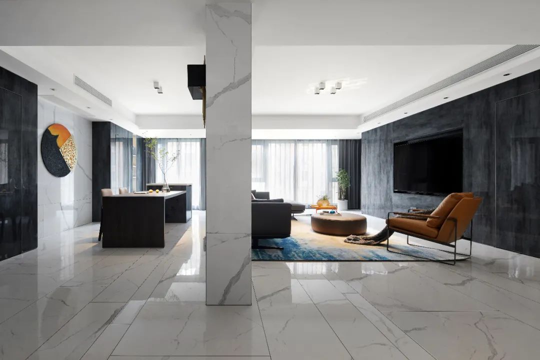 现代轻奢大平层 | 灰奢有度的中央御景社交空间-34