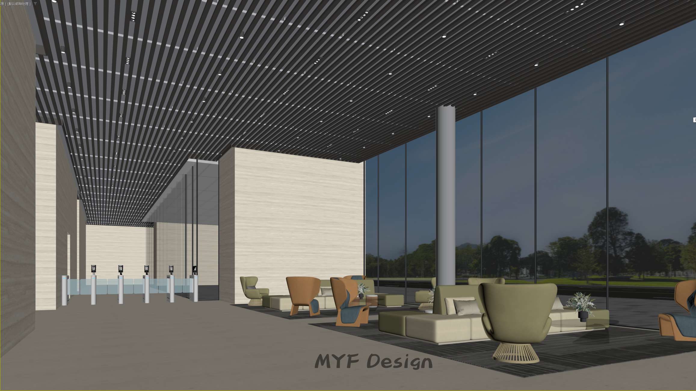 深圳某地标双子塔大堂翻新及UpperHills首层大堂软装改造丨中国深圳-12