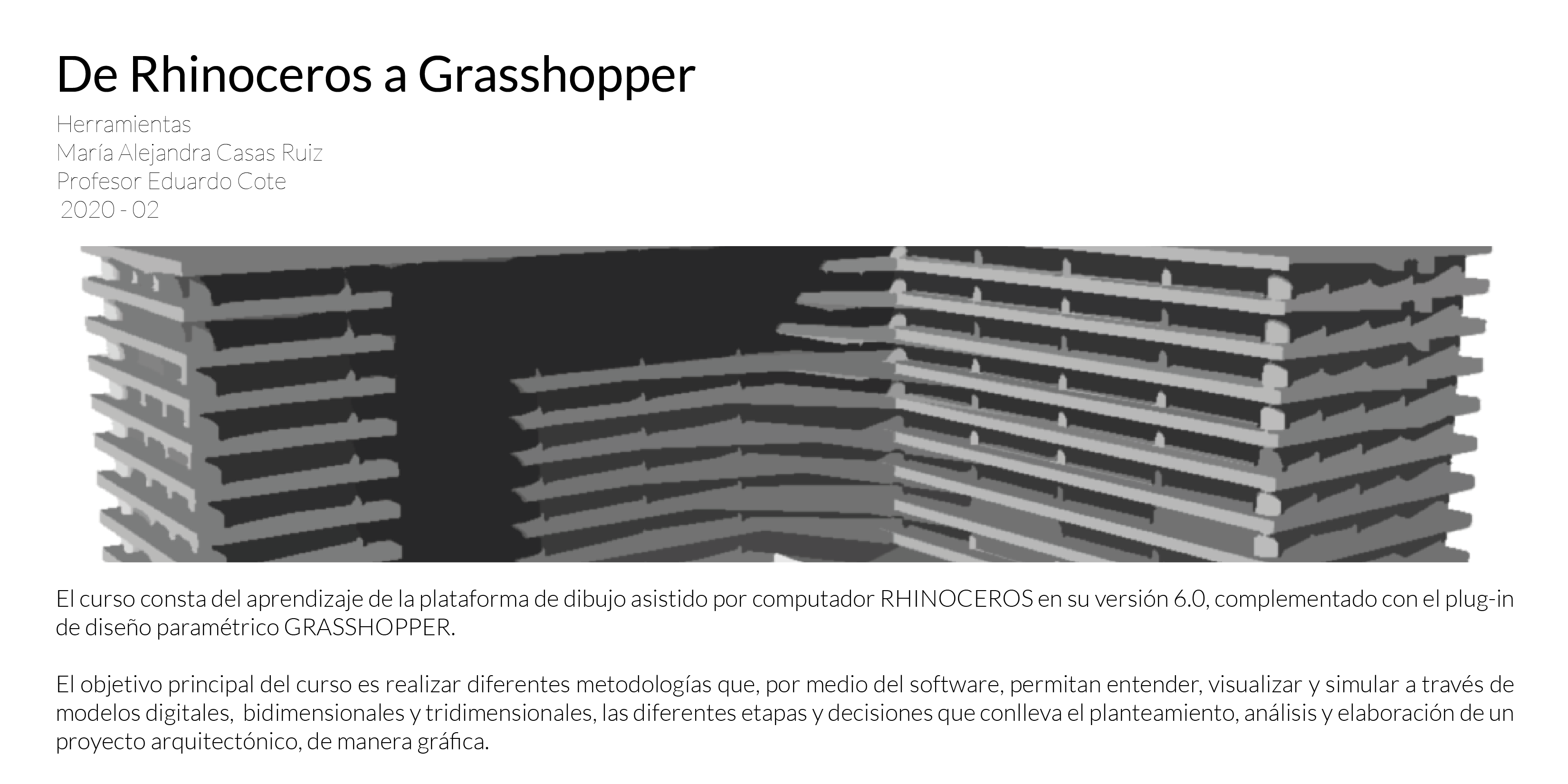 Espacialidad y elementos - INS de Rhino a GH-0