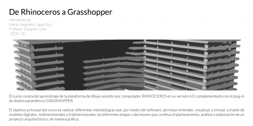 Espacialidad y elementos - INS de Rhino a GH-0
