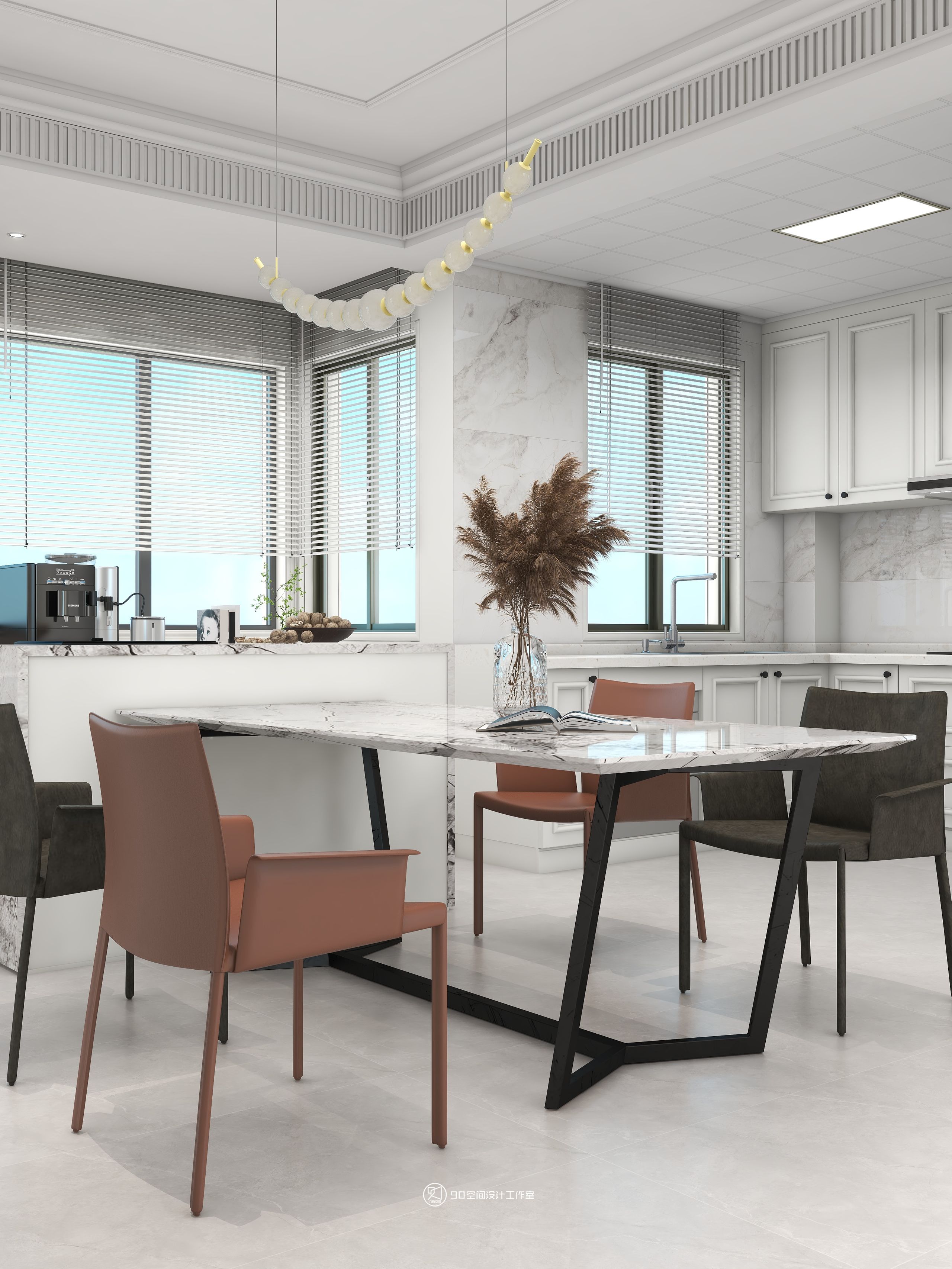 125㎡法式风,寻找家中氛围感丨90空间设计-15