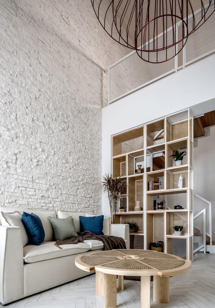 红房子开放式家居设计，自然元素打造复古质感-39