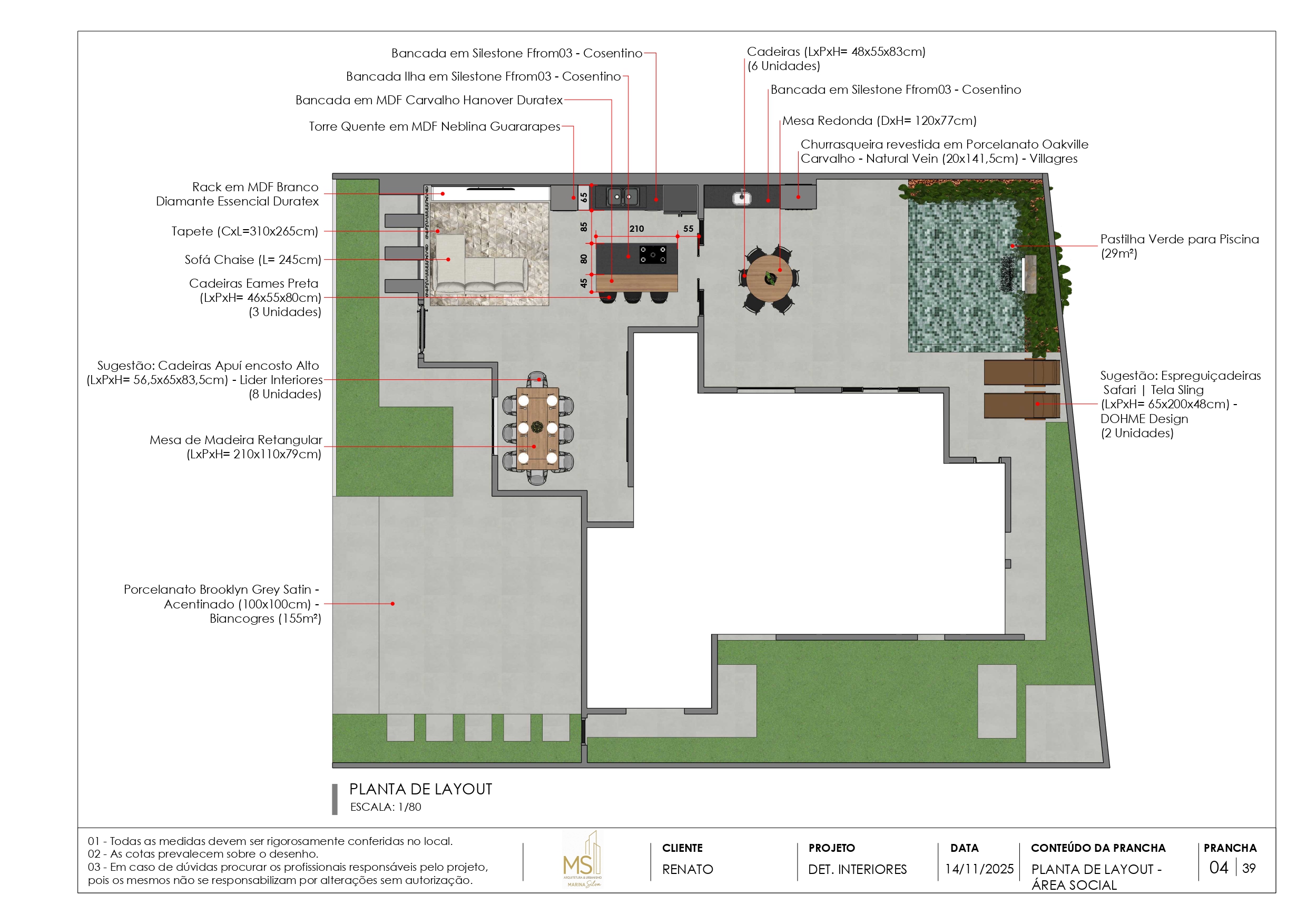 DETALHAMENTO DE INTERIORES CASA R-3