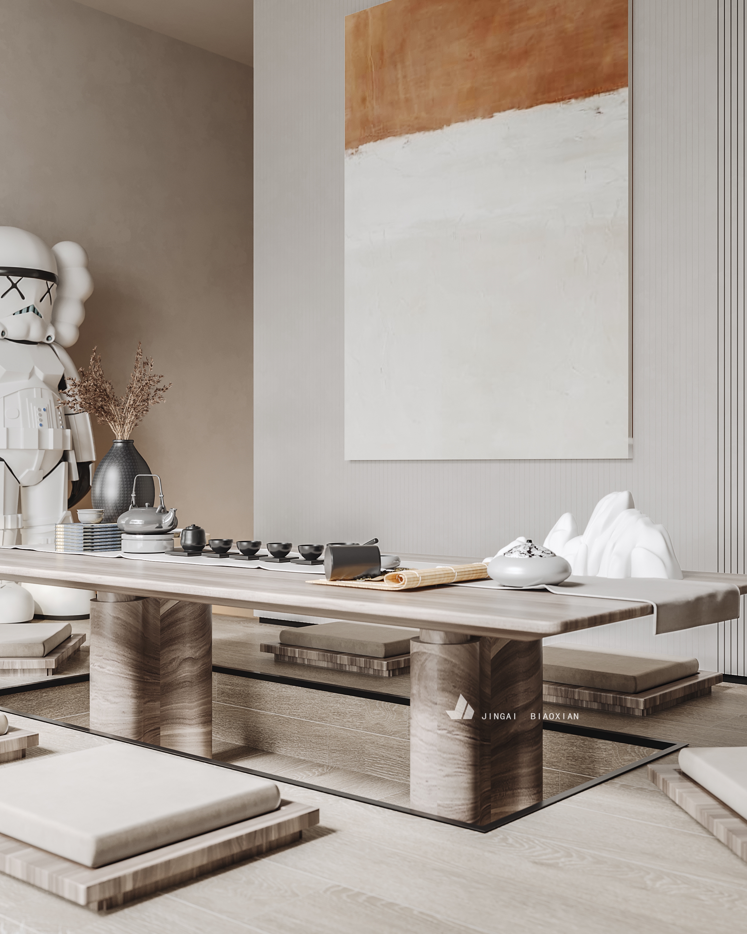 侘寂简约平层设计典范丨日本东京丨东京都某知名设计师-5