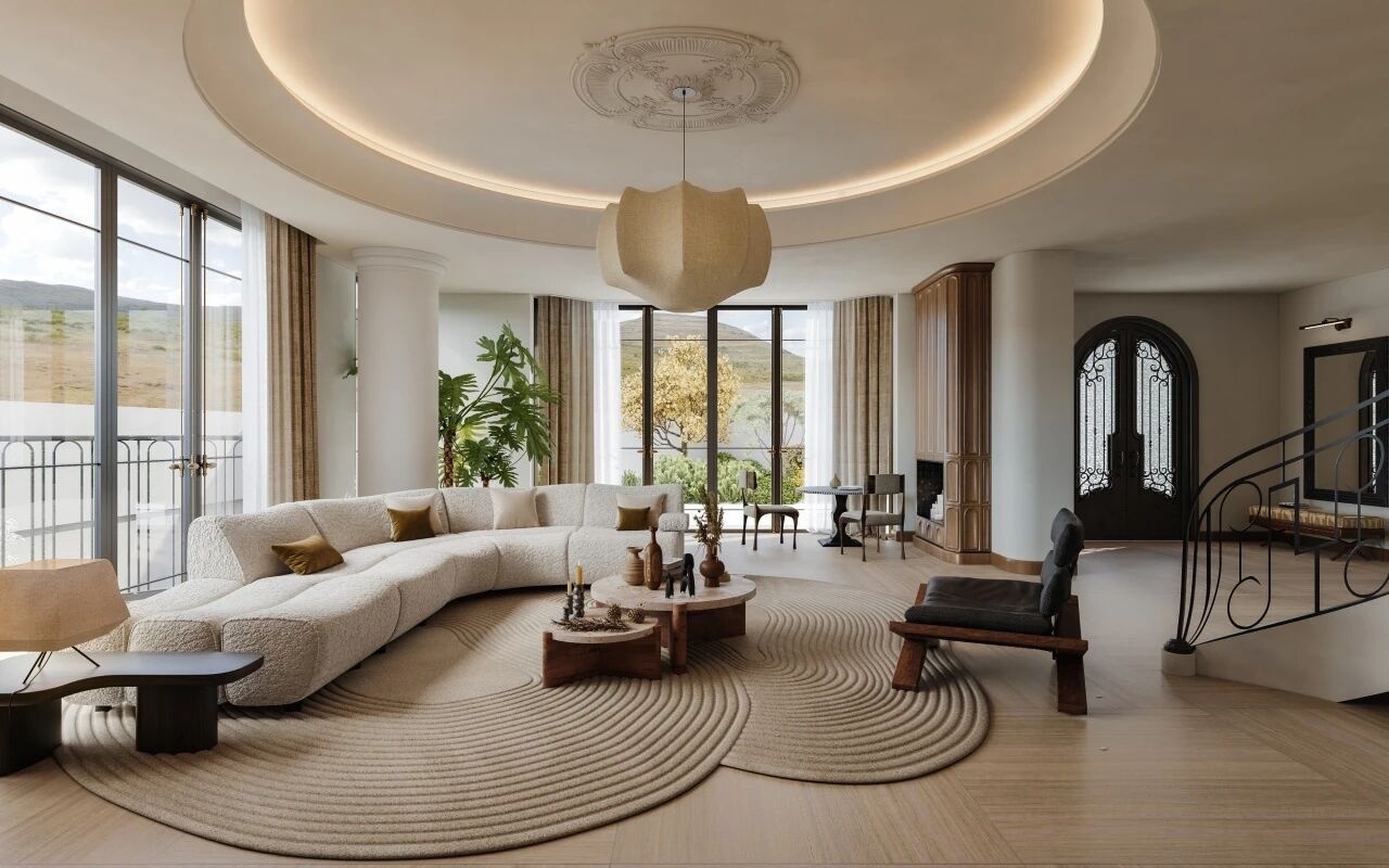 重庆紫檀庄园1300m²曲境别墅丨中国重庆丨美及空间设计-34