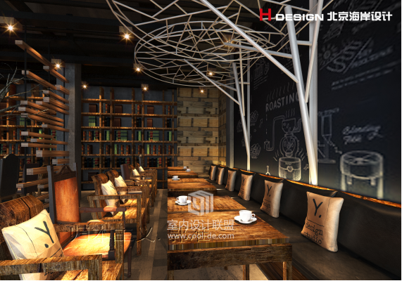 精品咖啡厅设计，辽宁葫芦岛咖啡厅，一杯咖啡，将优雅生活谱写-22
