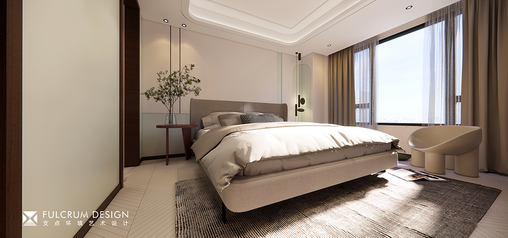 现代法式风平层设计 · 澎湃城奥山府丨支点设计-13