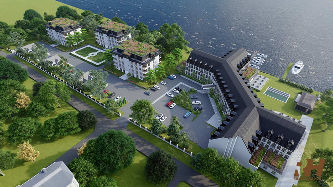 Hotel Exterior Design & 3D Rendering-4