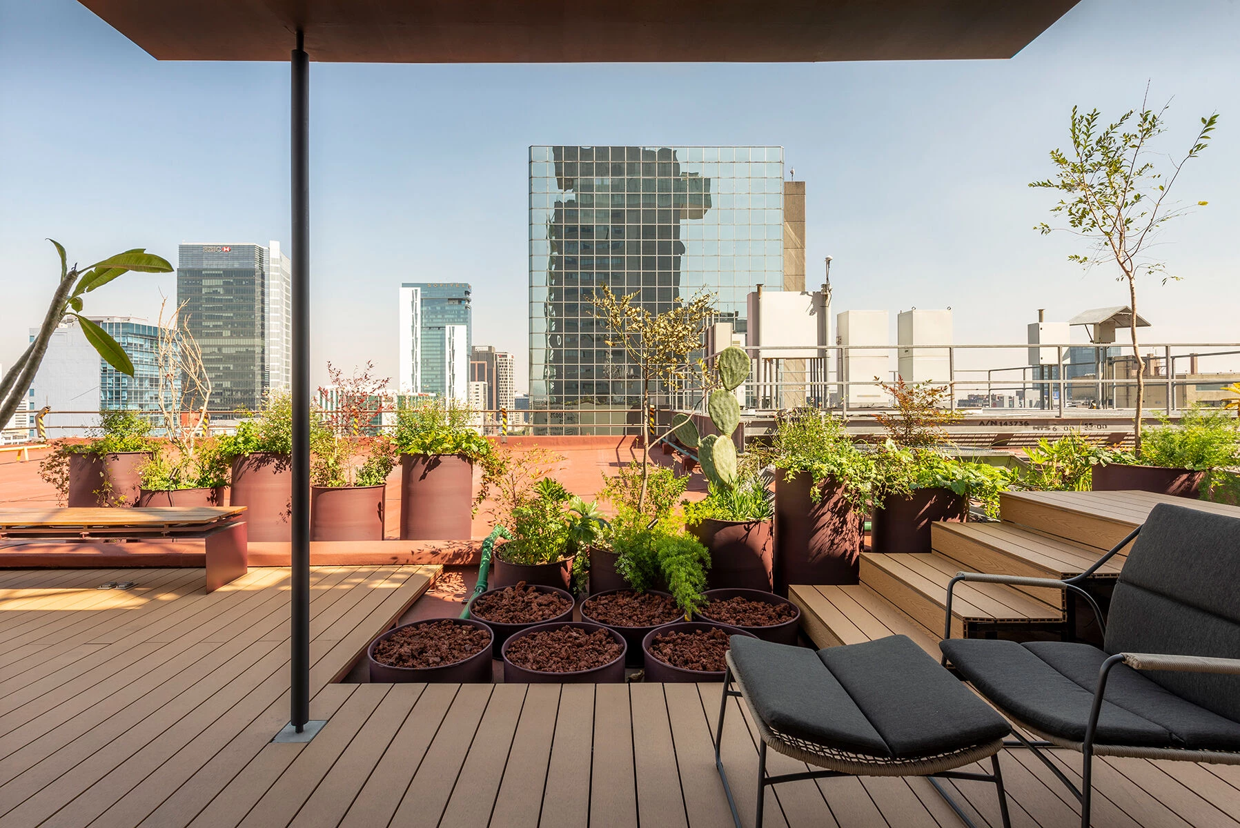 墨西哥城繁忙大道上的空中办公室改造-40