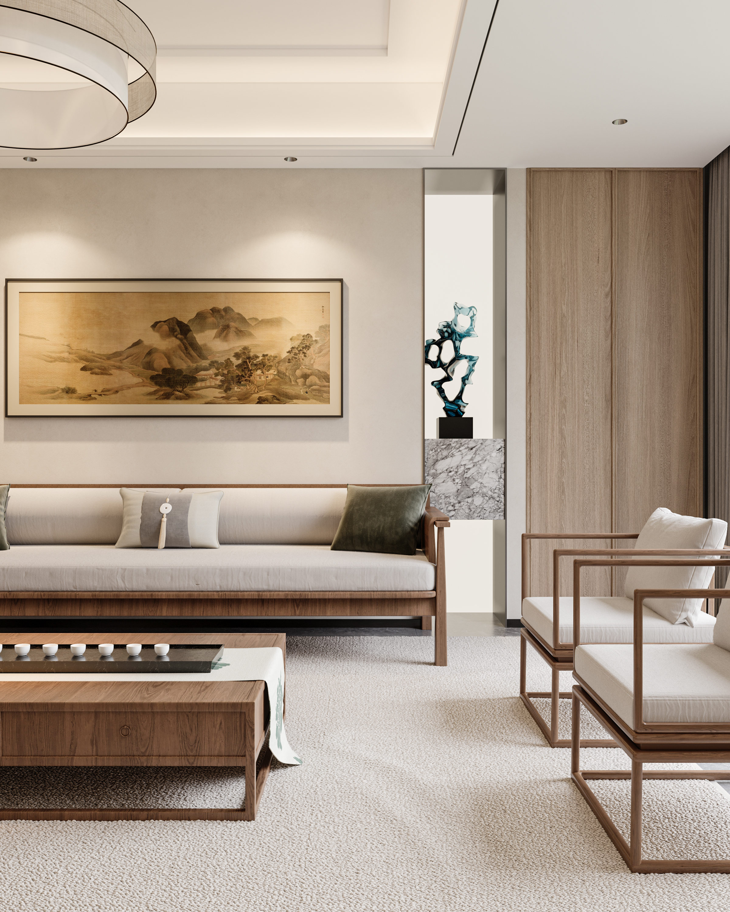 《隐逸东方·雅墅》·新中式别墅的空间叙事-3