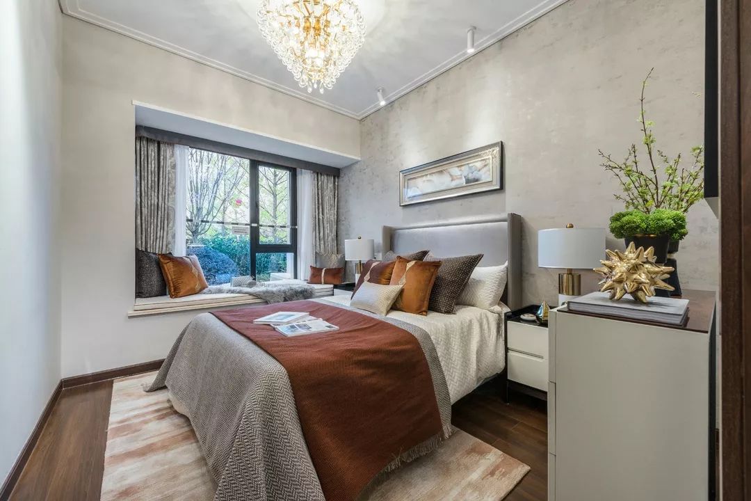 泸州蓝光水岸公园样板房 | 轻奢橙白,宇宙星空儿童房-37