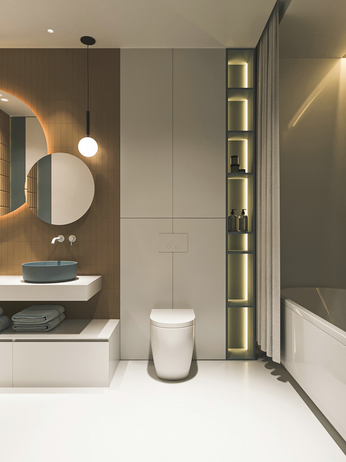 212㎡ 浅色系营造出自然柔和的氛围-22