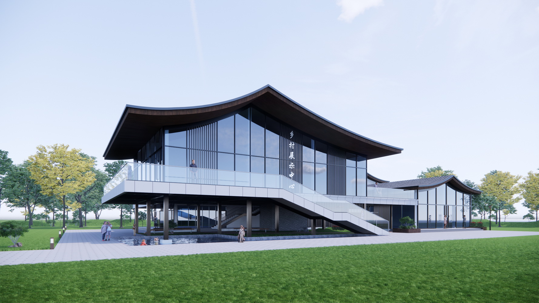 乡村展示中心SU模型-0