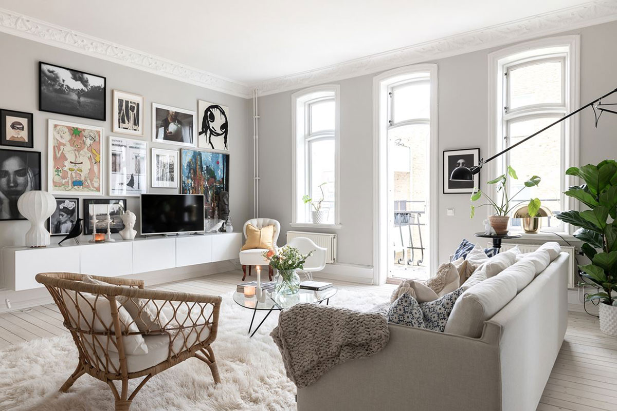 赫尔辛堡宽敞明亮公寓的温馨设计-5