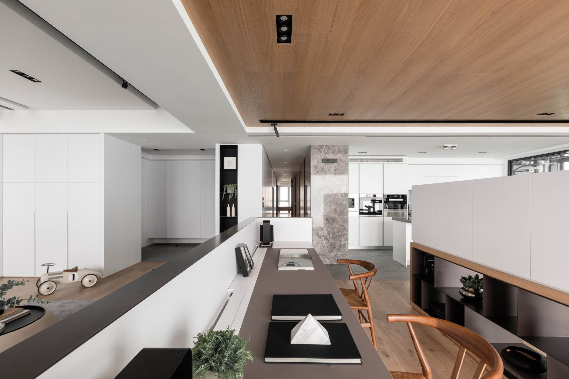 透·影空间设计 | 自然采光打造自由穿梭的白韵之境-9