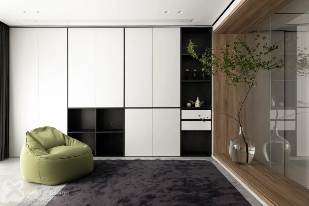 东阳 420㎡极简复式,黑白灰构建纯粹空间-61