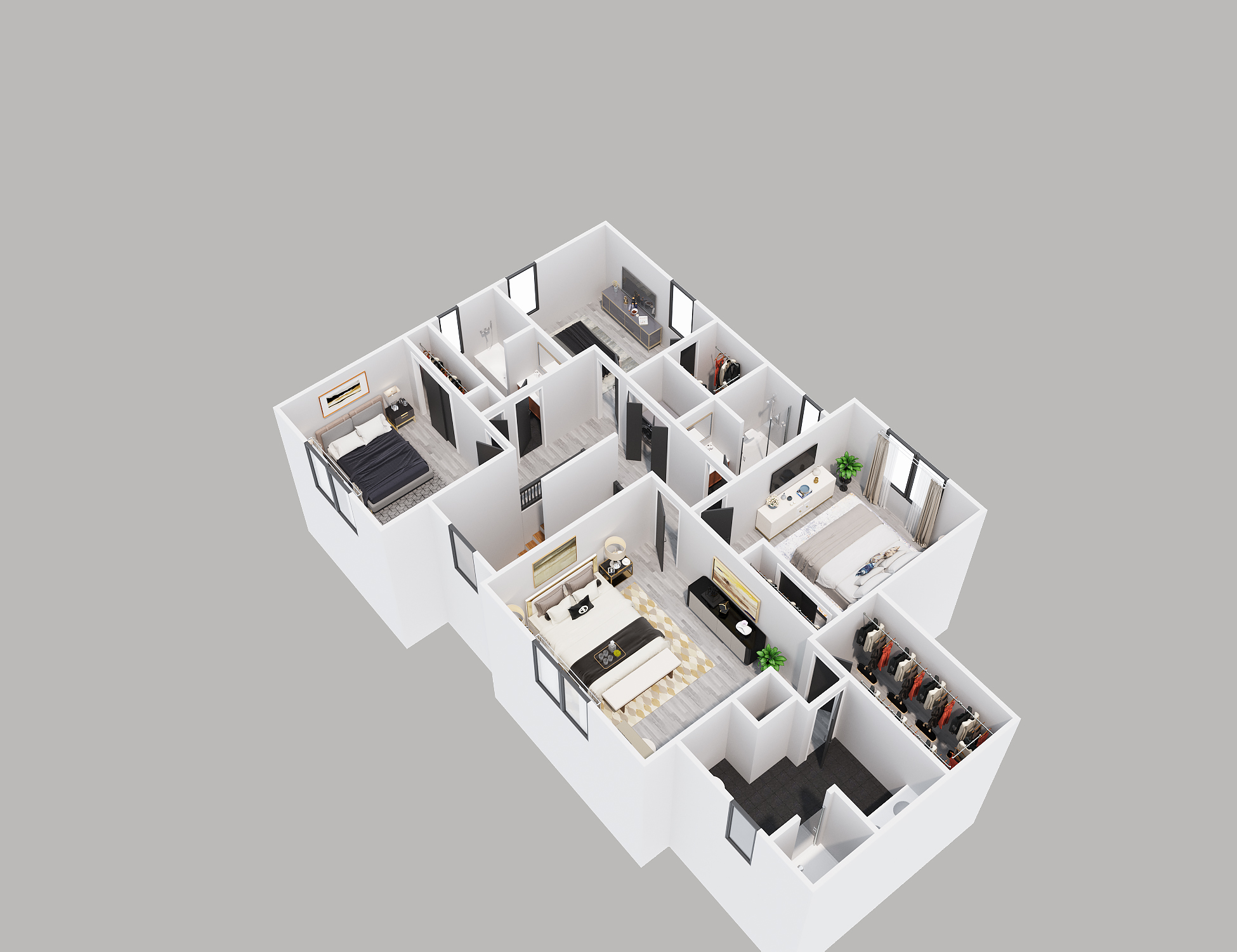 三维楼层平面图-31