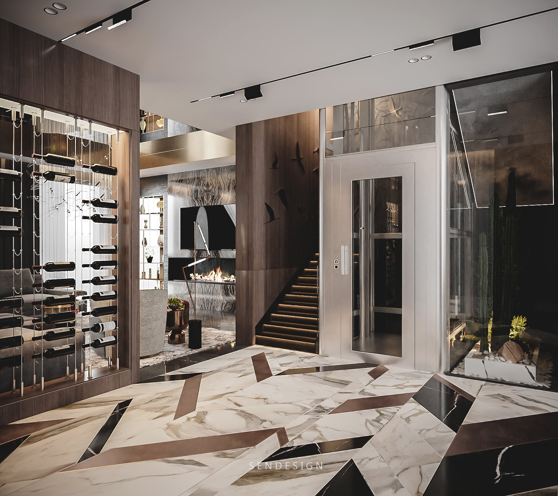 Free 3D Interior Kitchen – Livingroom-2