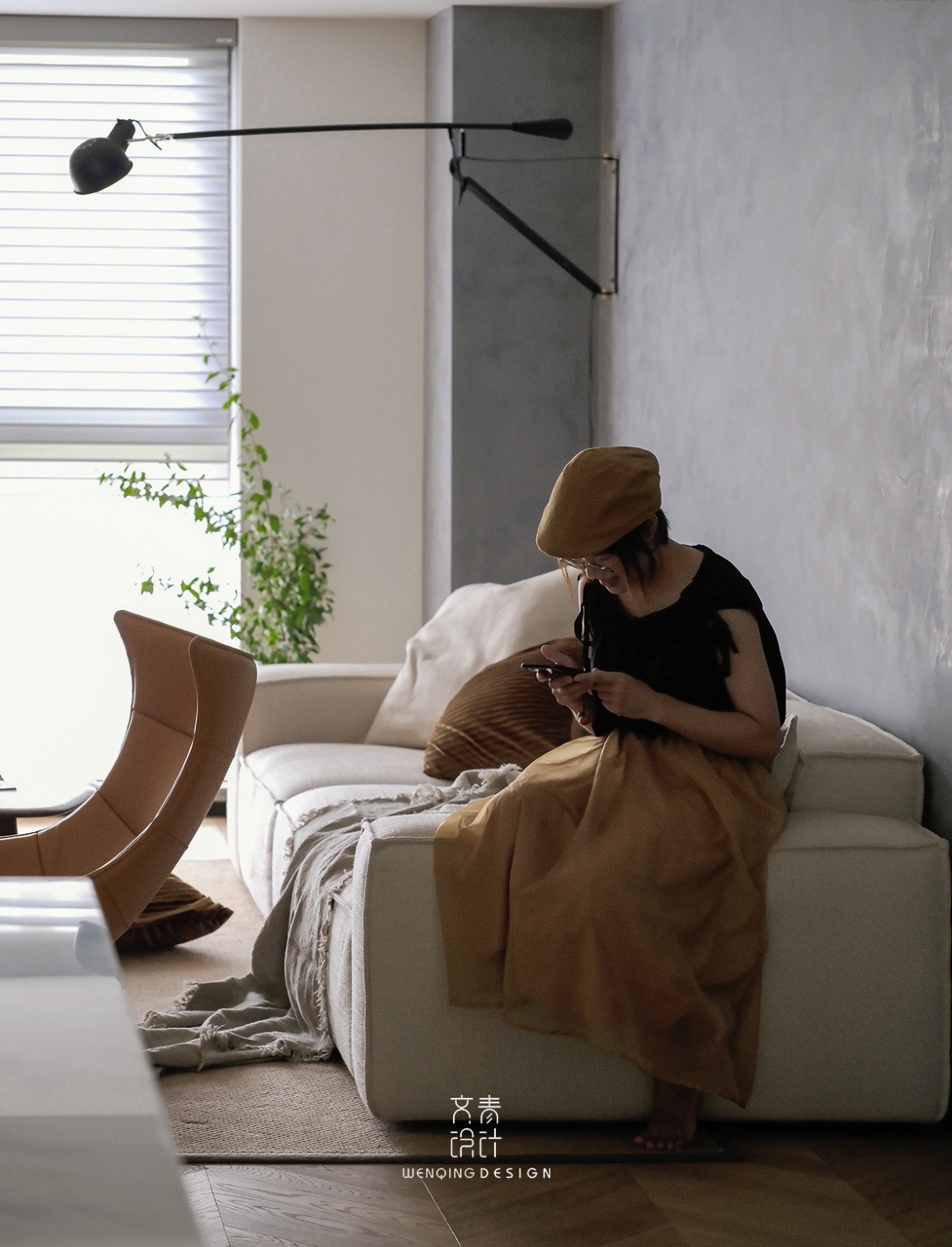 简约本心 | 胡桃木与亚麻的自然空间-10