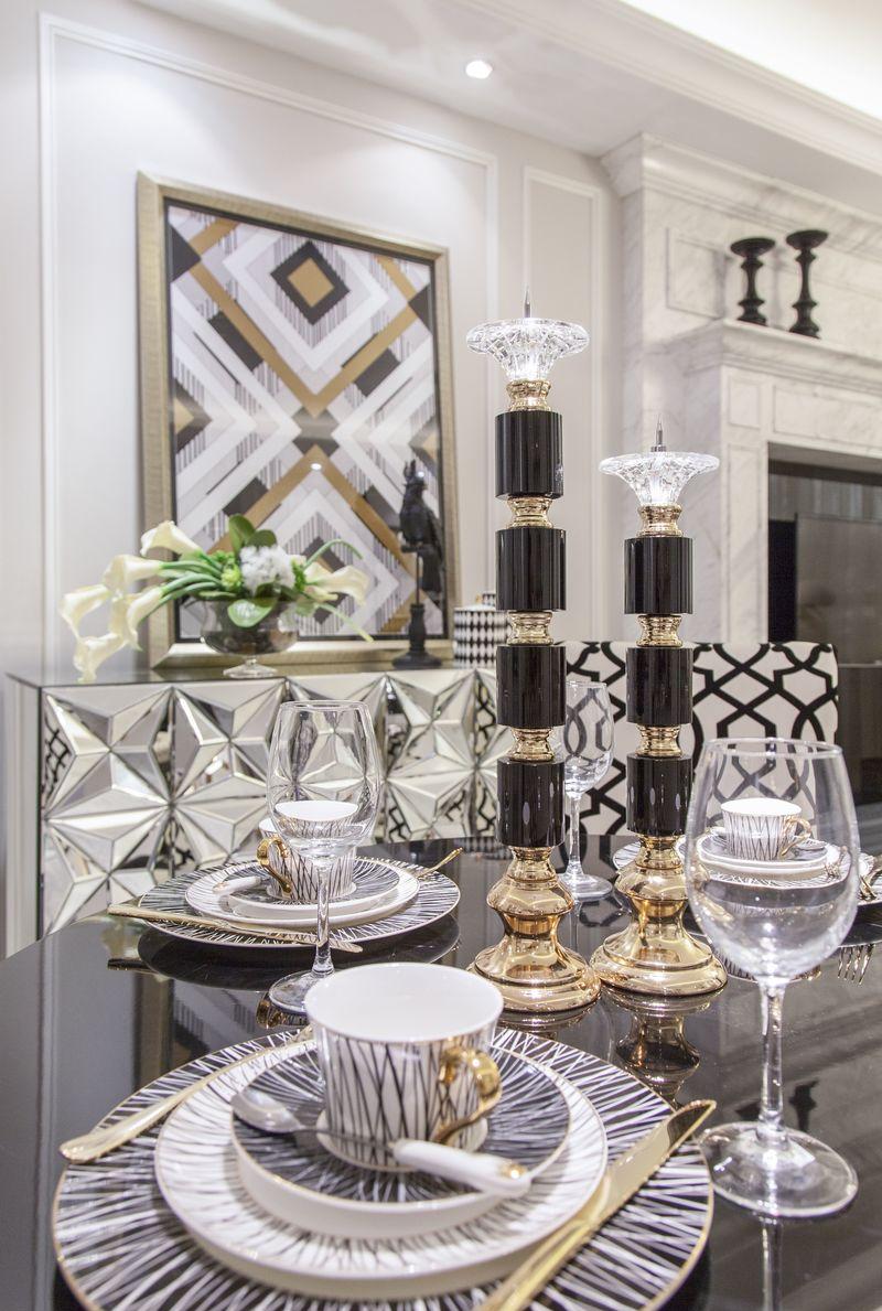 《万锦·紫园》新古典风格样板间 | 黑白灰与橘色的艺术碰撞-28