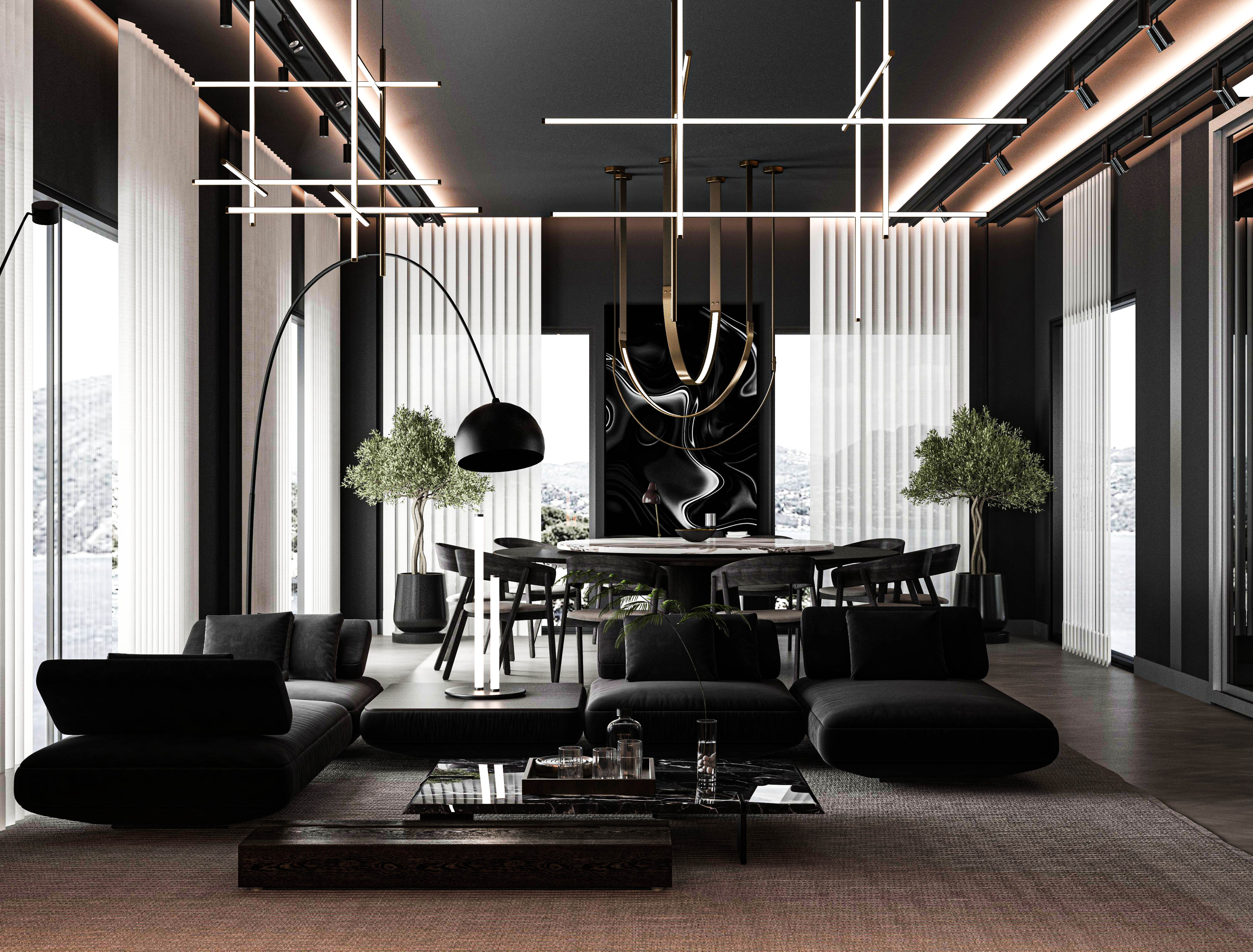 黑色概念别墅丨土耳其安塔利亚丨Görkem Bozkurt-1