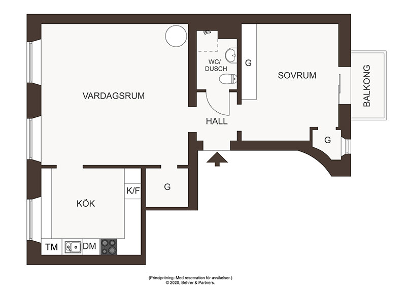斯德哥尔摩历史建筑中的温馨一居室-21