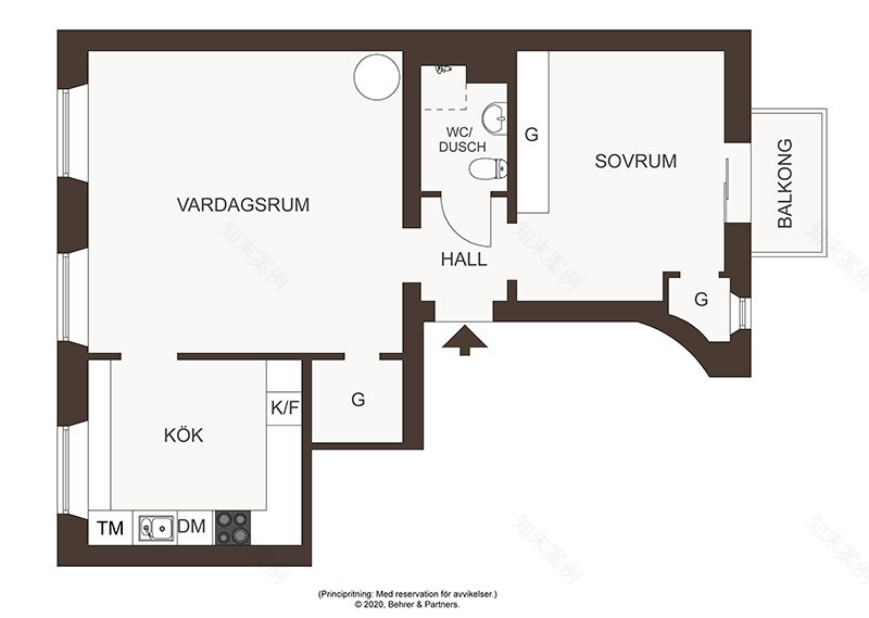斯德哥尔摩历史建筑中的温馨一居室-21