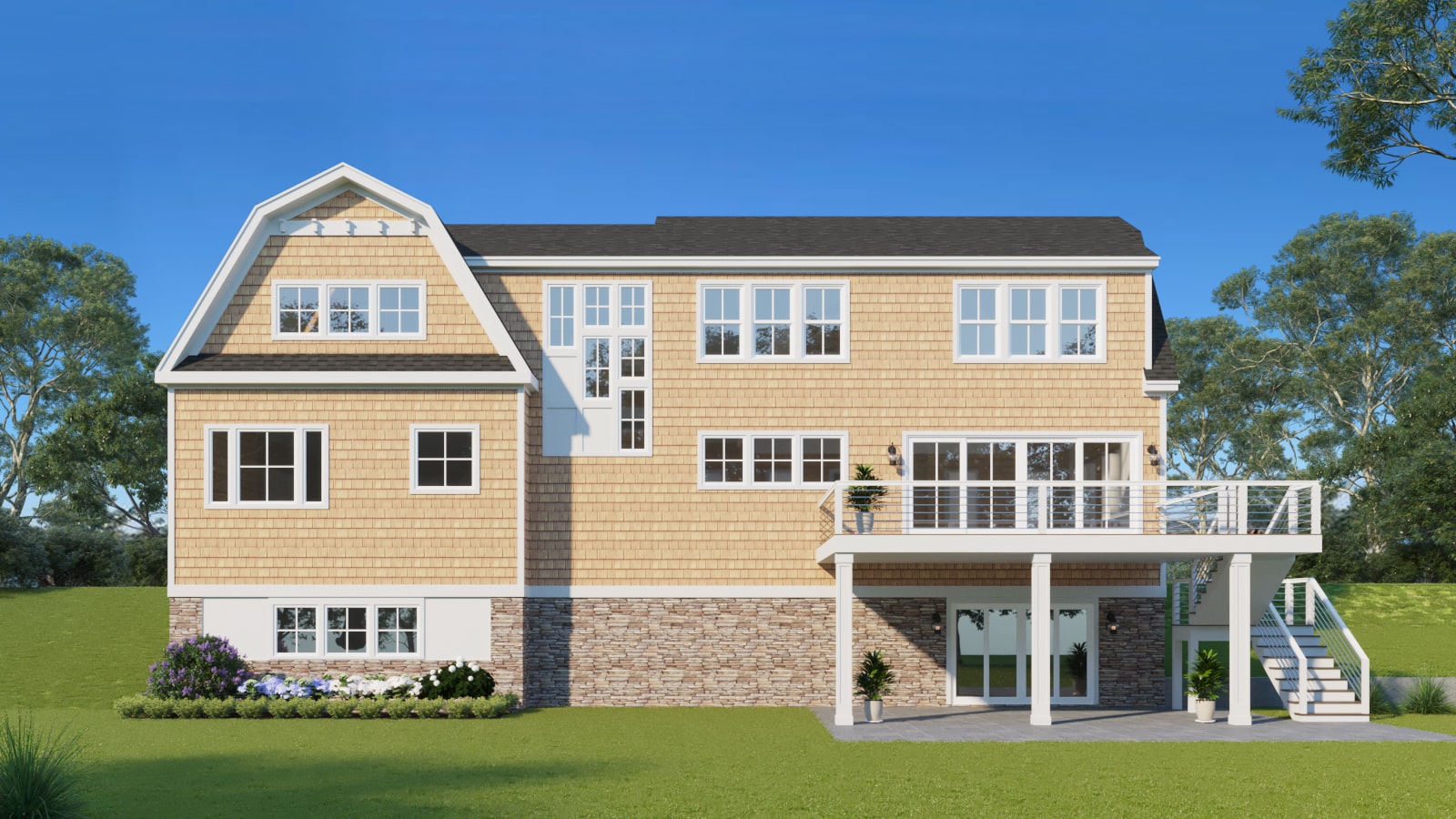 Exterior Rendering of New Construction Homes | The 2D3D Floor Plan Company-19